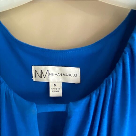 Neiman Marcus Royal blue sleeveless maxi with keyhole neckline. Size M. Like New - Picture 2 of 4